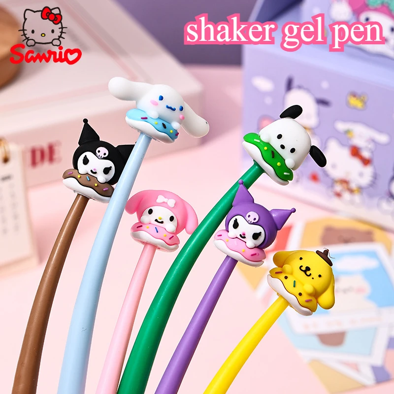 sanrio kuromi Hello Kitty new cute shaker neutral cylindrical pen cartoon creative gift pen Kawaii stationery school supplies