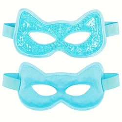 Gel Eye Mask with Eye Holes Reusable Hot Cold Therapy for Puffiness Dark Circles/Eye Bags Dry Eyes Stress Relief Cold Eye Mask