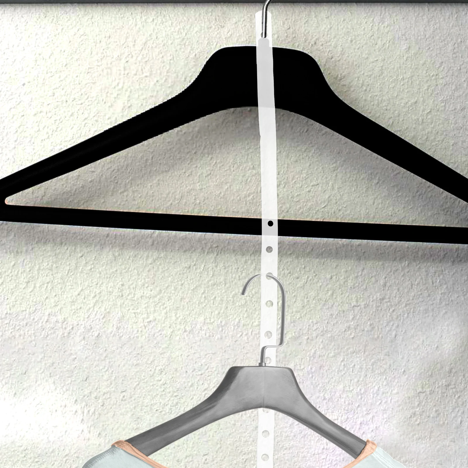 

20 Pcs Hanger Connecting Plastic Hanger Hanging Strips Strips Clothes Connector Nonslip Stable Hanging Wardrobe Closet