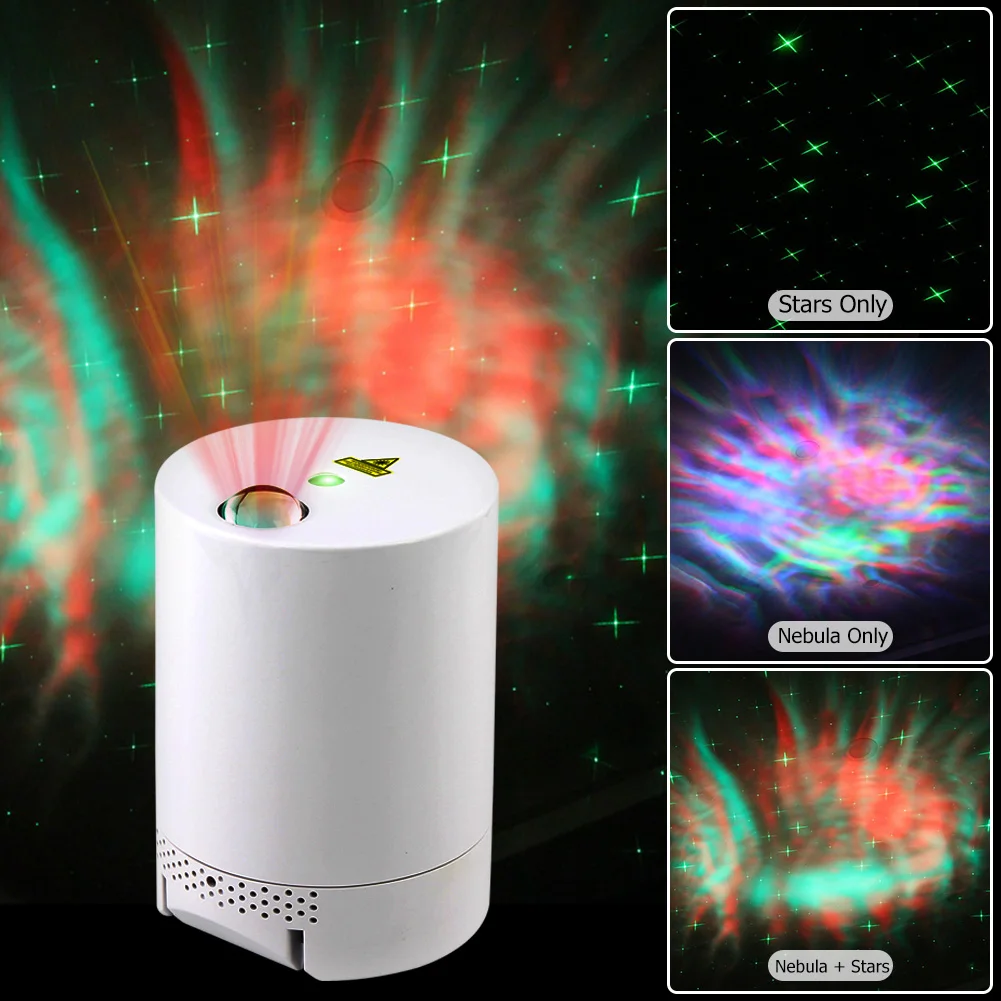 Night Light Aurora Star Galaxy Projection Light LED Rotating Star Colorful Dream Star Water Wave Bedroom Bedside Lamp Decor