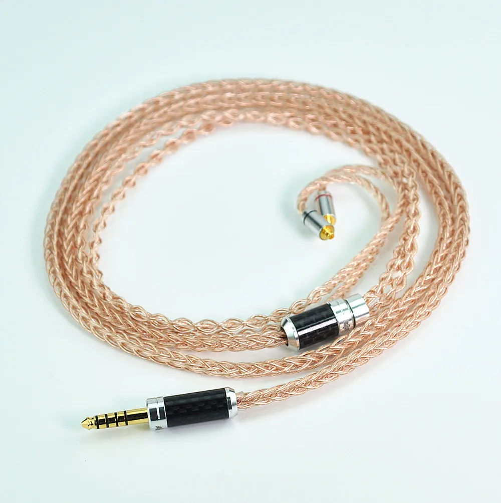

8-strand 7N cryogenically treated monocrystalline copper-silver hybrid headphone cable