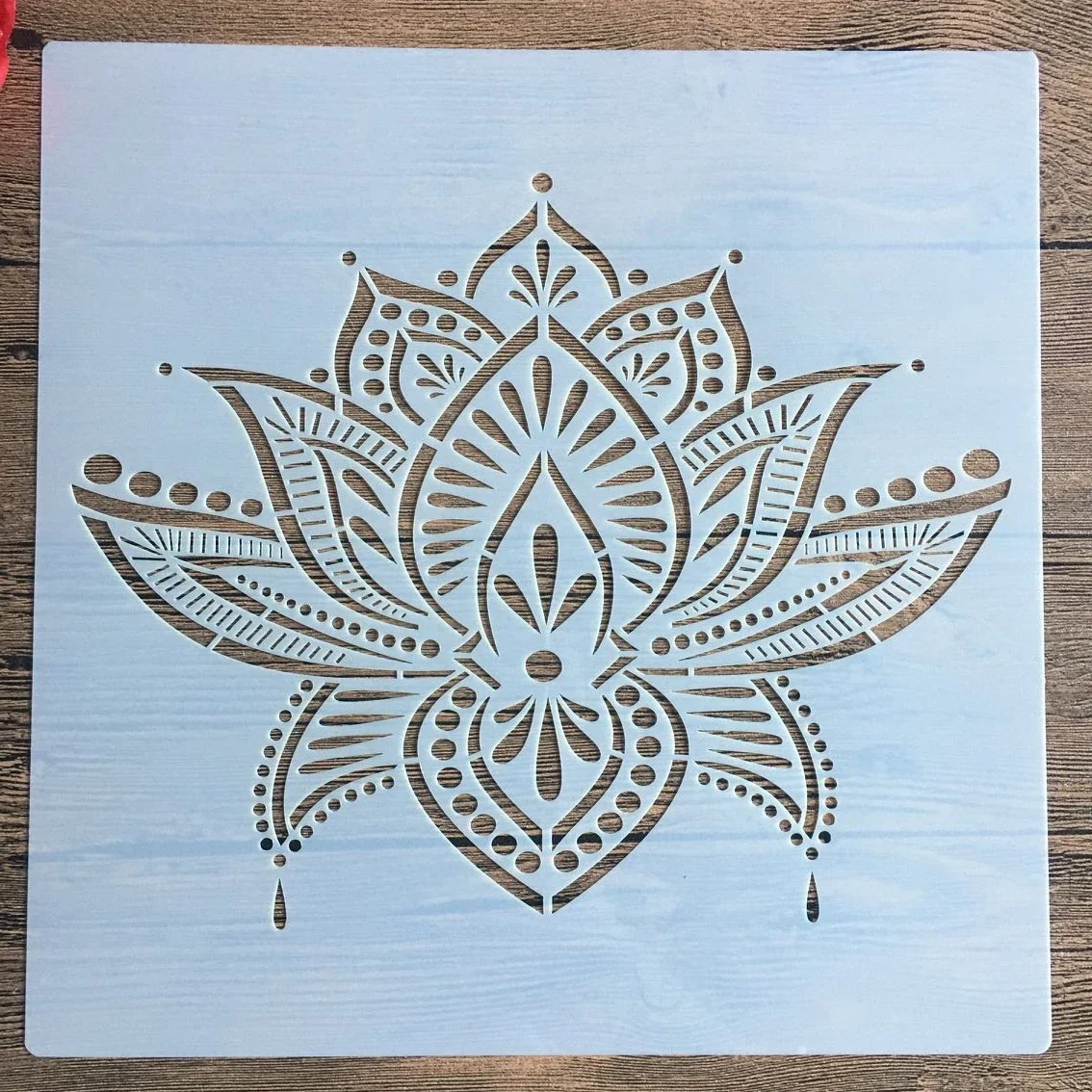 

30 * 30cm size diy craft Buddhist lotus mold for painting stencils stamped photo album embossed paper card on wood, fabric,wall