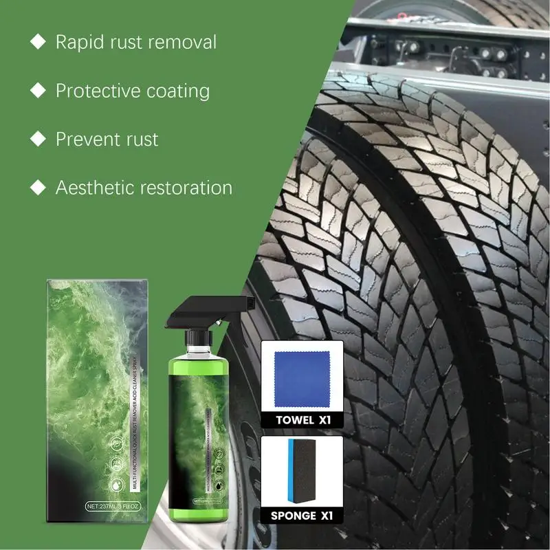 Ontroesten Spray Voor Auto 237ml SUV Reinigingsspray Anti-Roest Spray Auto Levert Auto Roest Verwijdering Spray Voor auto SUV RV Body Chassis