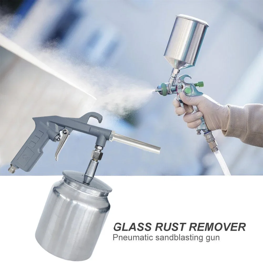 750ml Sandlasting Spray Gun Tool 2.5bar Pneumatic Portable Sandblasting Gun 1/4inch Sand Blasting Machine for Removing Rust