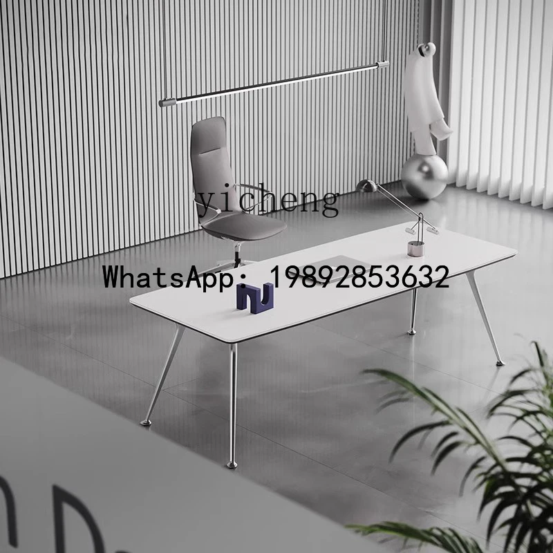 X9   manager desk simple modern light luxury fashion technology sense president office boss desk and chair combination