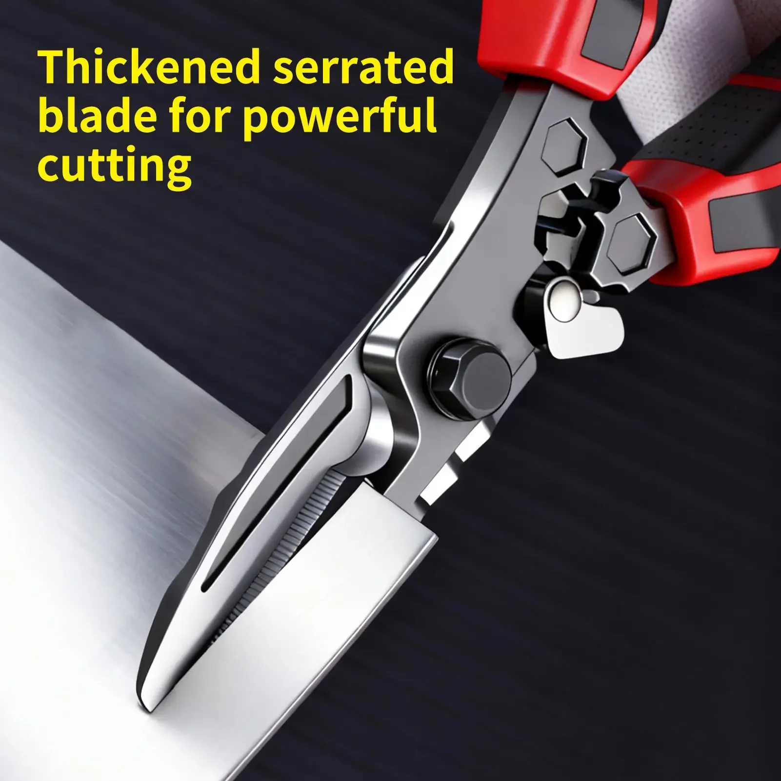 Metal Shears Aviation Cutter Steel Snip for Metal Tin Sheet Stainless Steel Aluminum Copper Wire Industrial Construction