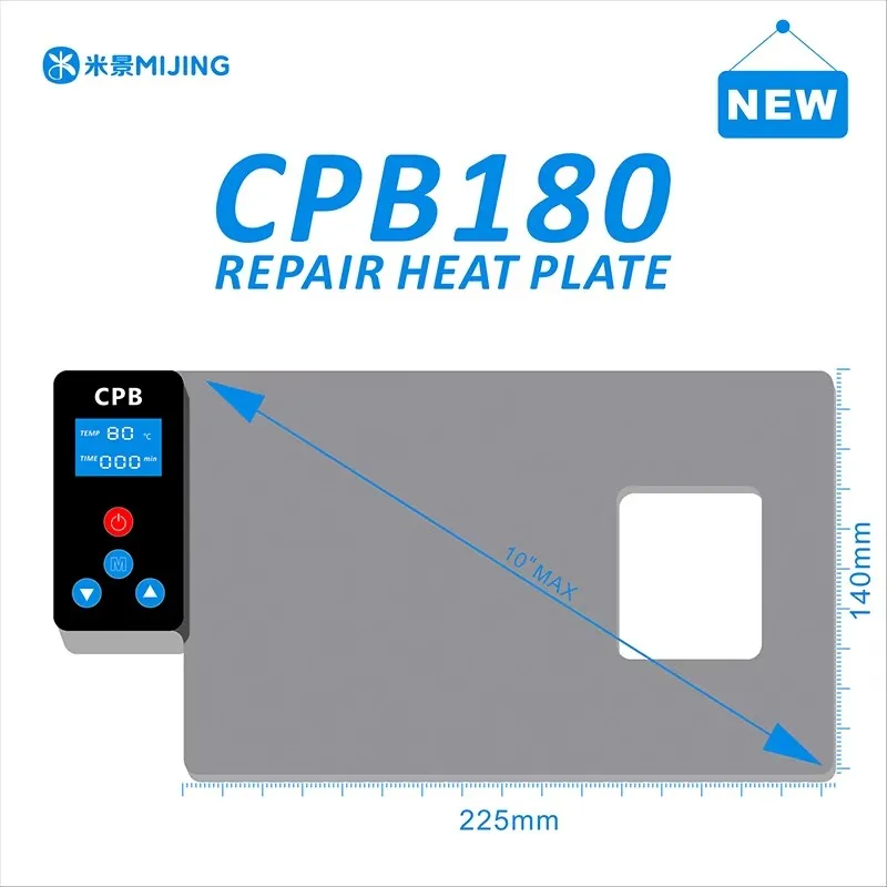 MIJING CPB180 Digital Control Heating Plate Preheating Mat Mobile Phone LCD Screen Removal Maintenance Back Cover Removal Tools