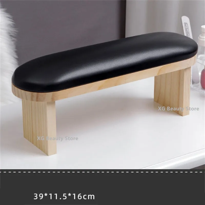 

Black PU Leather Nail Art Stand Nail Hand Rest Pillow Hand Cushion Pillow Holder For Manicure Table For Nail Salon Top Quaility