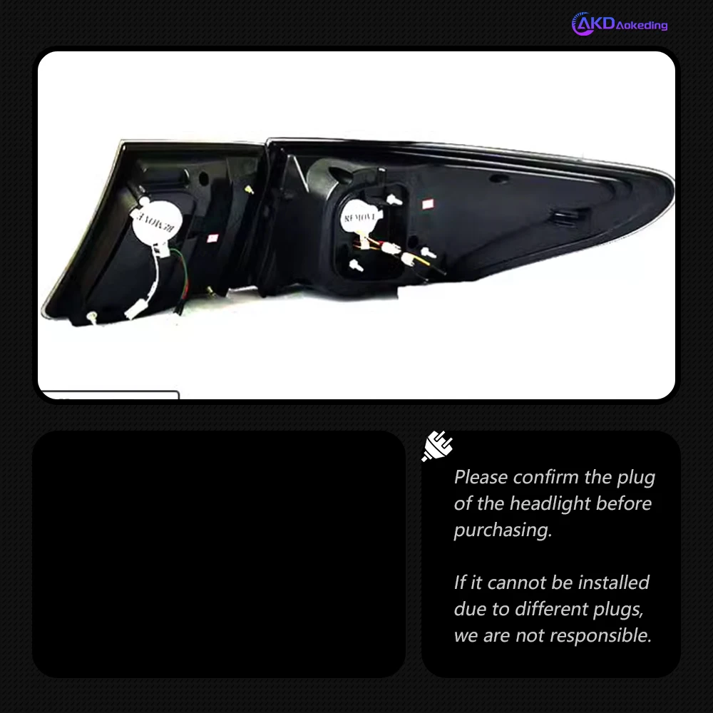 AKD الذيل مصباح لكزس LS LS460 LED الضوء الخلفي 2006-2009 LS600 LS400 LS430 الخلفية الضباب الفرامل بدوره إشارة اكسسوارات السيارات