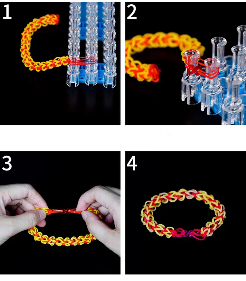 48/100/300/500/2000 pçs kits de elásticos de tear transparente s-clipes para diy tear bandas pulseira encantos accessaries brinquedos para meninas