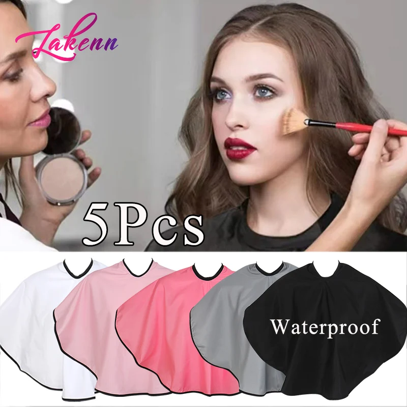 Waterproof Makeup Application Cape Light Weight Shampooing Cape Coloring Dying Tinting Hair Styling Cape Cloth Protect Cape 5Pcs