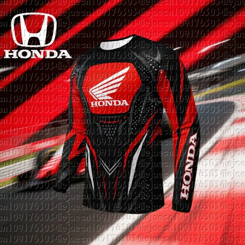 

Honda High Performance Motocross Long Sleeve T-Shirt Quick Drying Breathable Gear For Off-road Riders And Mountain Bikers Jersey