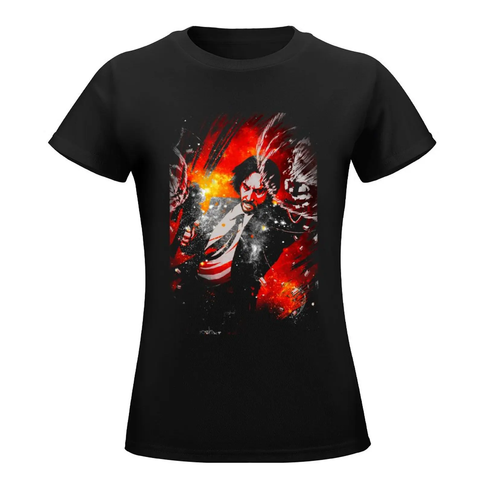 JOHN WICK T-Shirt graphics aesthetic clothes workout shirts for Women loose fit