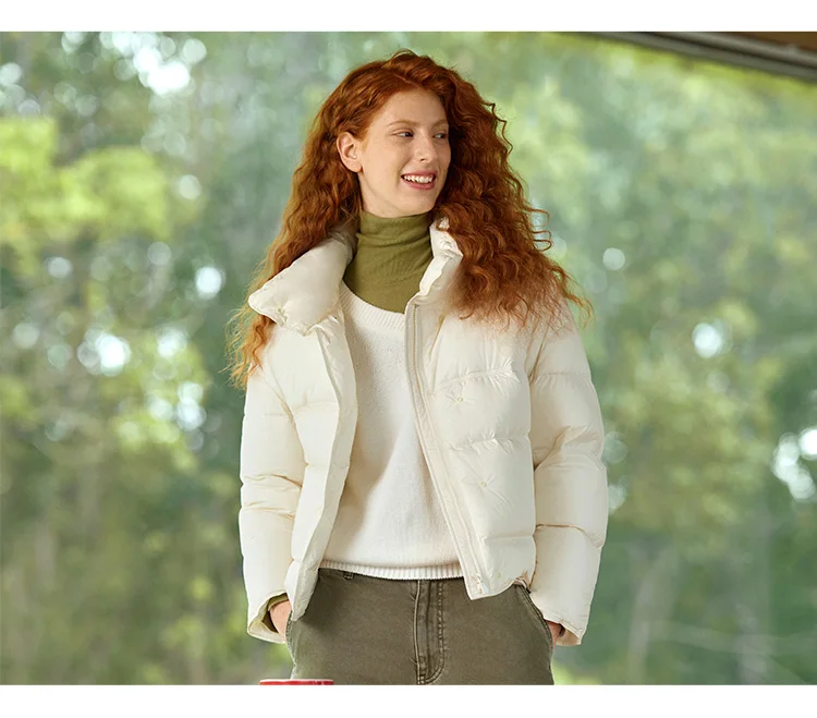 Semir Daunenjacke Damen Winter Pufferjacke mit Gänsedaunenfüllung Wasserdicht Ölabweisend Fleckenresistent 2026 Neu Stehkragen Mantel Damen – Detail 9
