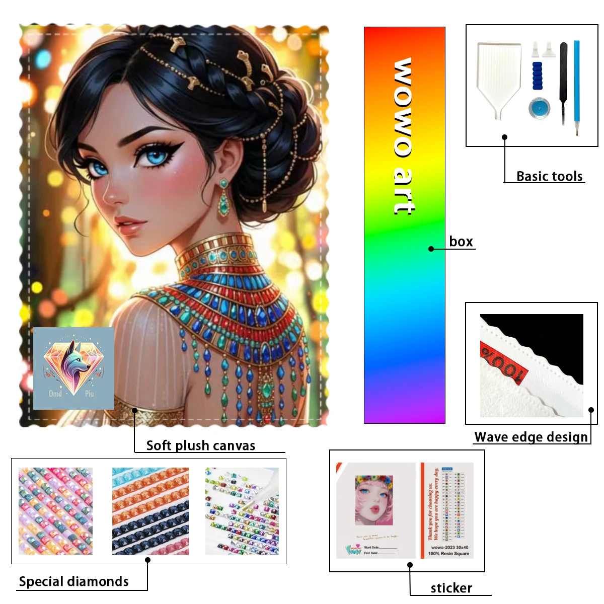 

【Piu Diamond Art】Nacida en Egipto 100% resin FD+ab+cr Diamond Stamping Kit Perfect Masterpiece worth Buying