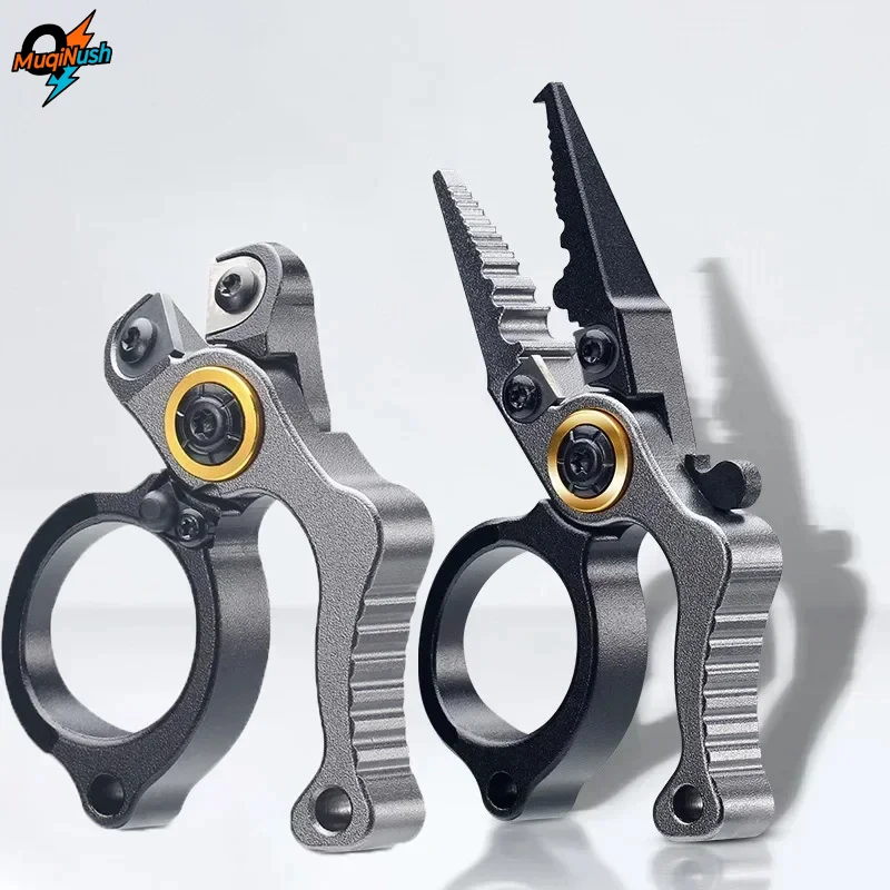

MuqiNush Fishing Tool Stainless Steel Wire Cutter fishing Tong Hook Remover Braided Scissor Knife Forked Ring Openers Multitool