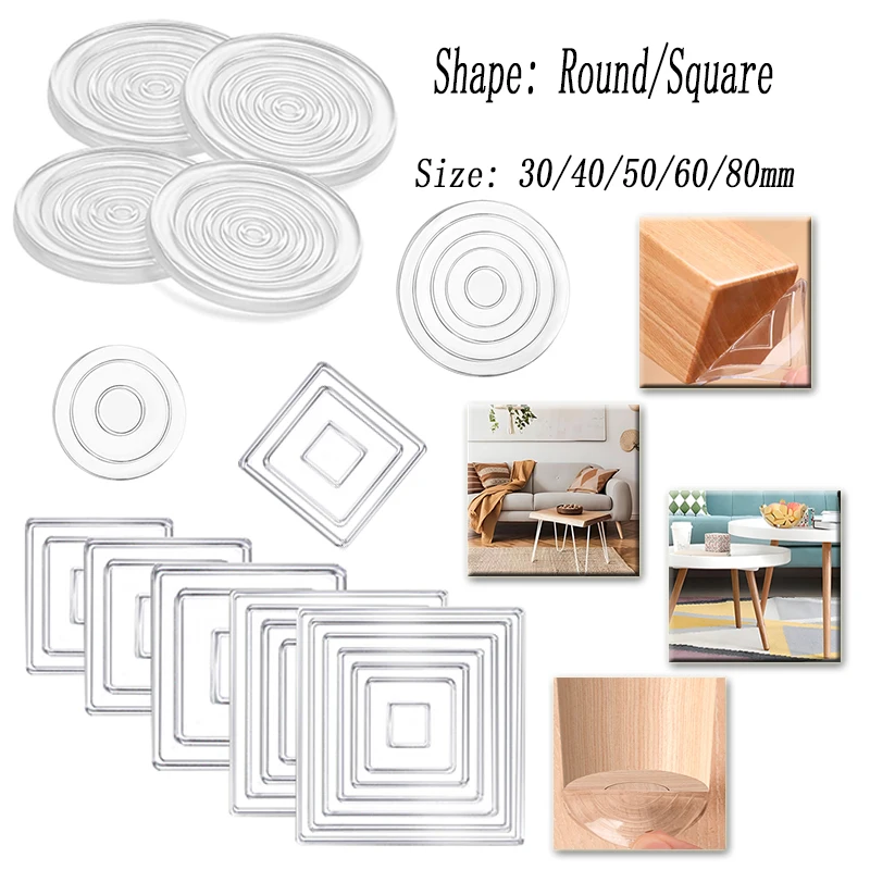 

Silicone Anti-moving Table Foot Mat Bed Foot Anti-slip Fixator Bed Leg Table Corner Table Sofa Transparents Furniture Gasket