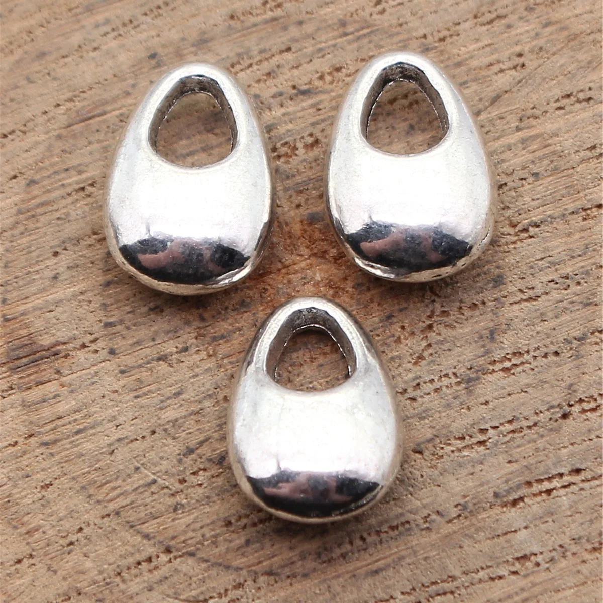 

40pcs 13x9x4.6mm(0.51x0.35x0.18inch) Antique Silver Color Thick Teardrop-Shaped Charms Pendants DIY Jewelry Making Accessories