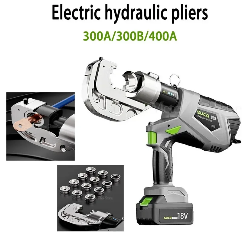 Fast Electric Hydraulic Pliers Wire Terminal Cable Automatic Crimping Pliers Rechargeable Lithium Voltage Pliers Pex CE SC-400A