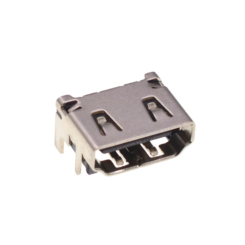 5PCS HDMI FEMale Jack/socket connector 19PIN 19P right angle smt smd 90 Degree Gold-Plated hd 19 PIN