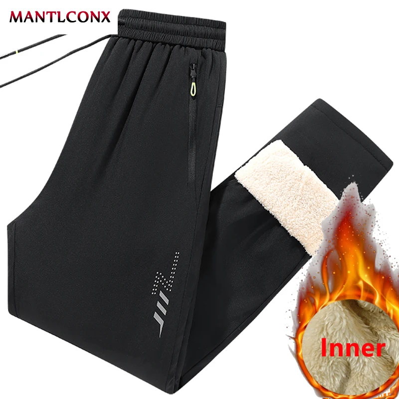 Winter-Wärme-Freizeithose für Herren, Fitness-Jogging-Laufhose, Herrenhose mit Kordelzug, Fleece-Innenseite, gerade geschnittene Hose, modisch – Detail 14