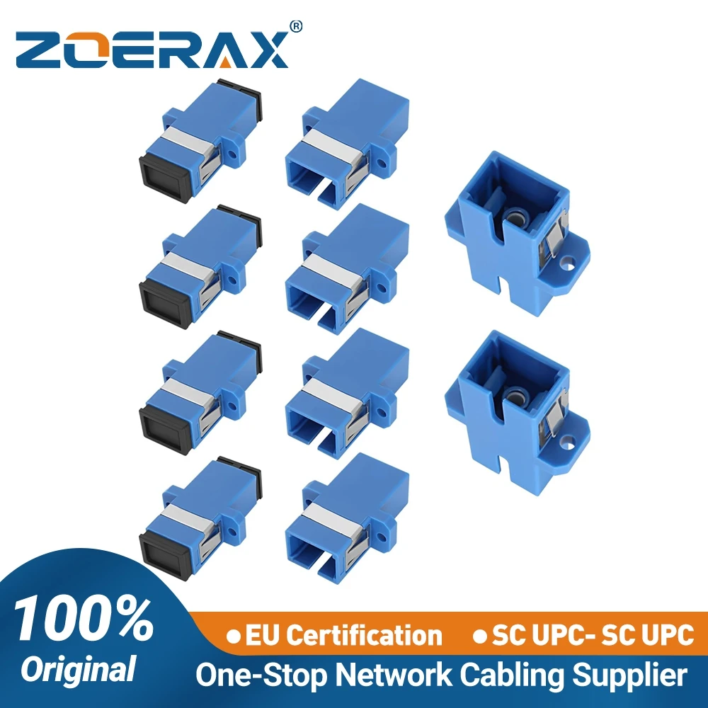 ZoeRax SC‑SC SC/UPC Female to Female Simplex Singlemode Fiber Optic Coupler Adapter Fiber Connector for Network Optical Cable