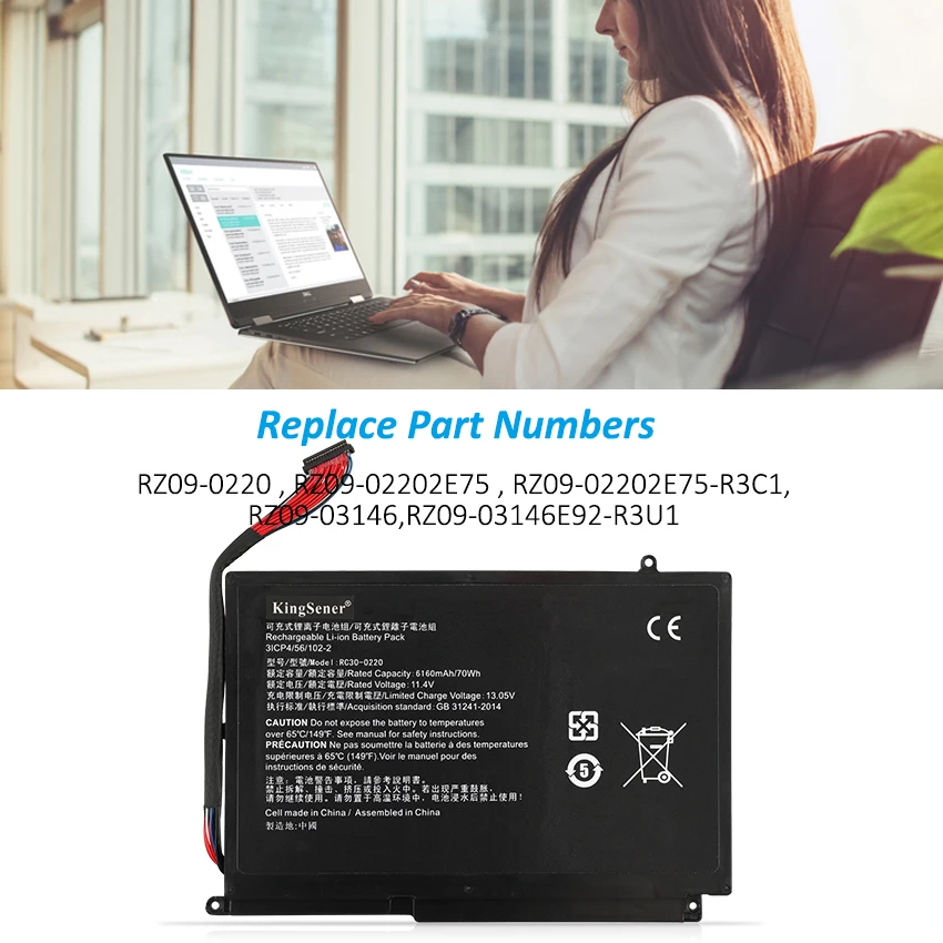RC30-0220 batería del ordenador portátil para Razer Blade Pro 17 2017 RZ09-0220 RZ09-02202 RZ09-02202E75 RZ09-02202E75-R3U1 GTX1060 i7-7700HQ