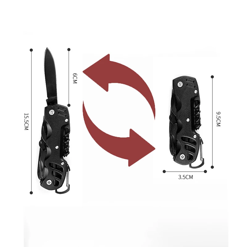 12 In 1 Multitool With Saw Screwdrivers Bottle Opener Scissors Perfect For Camping Hiking Outdoor Survival Everyday Use