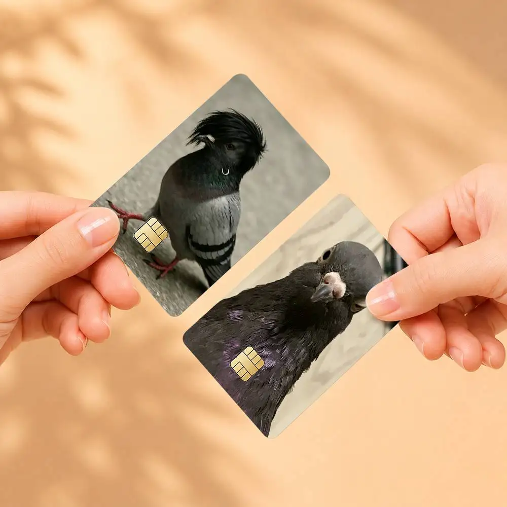 Funny p-Pigeon Sticker Film Tape Skin for Credit Card Debit Card Waterproof Stickers