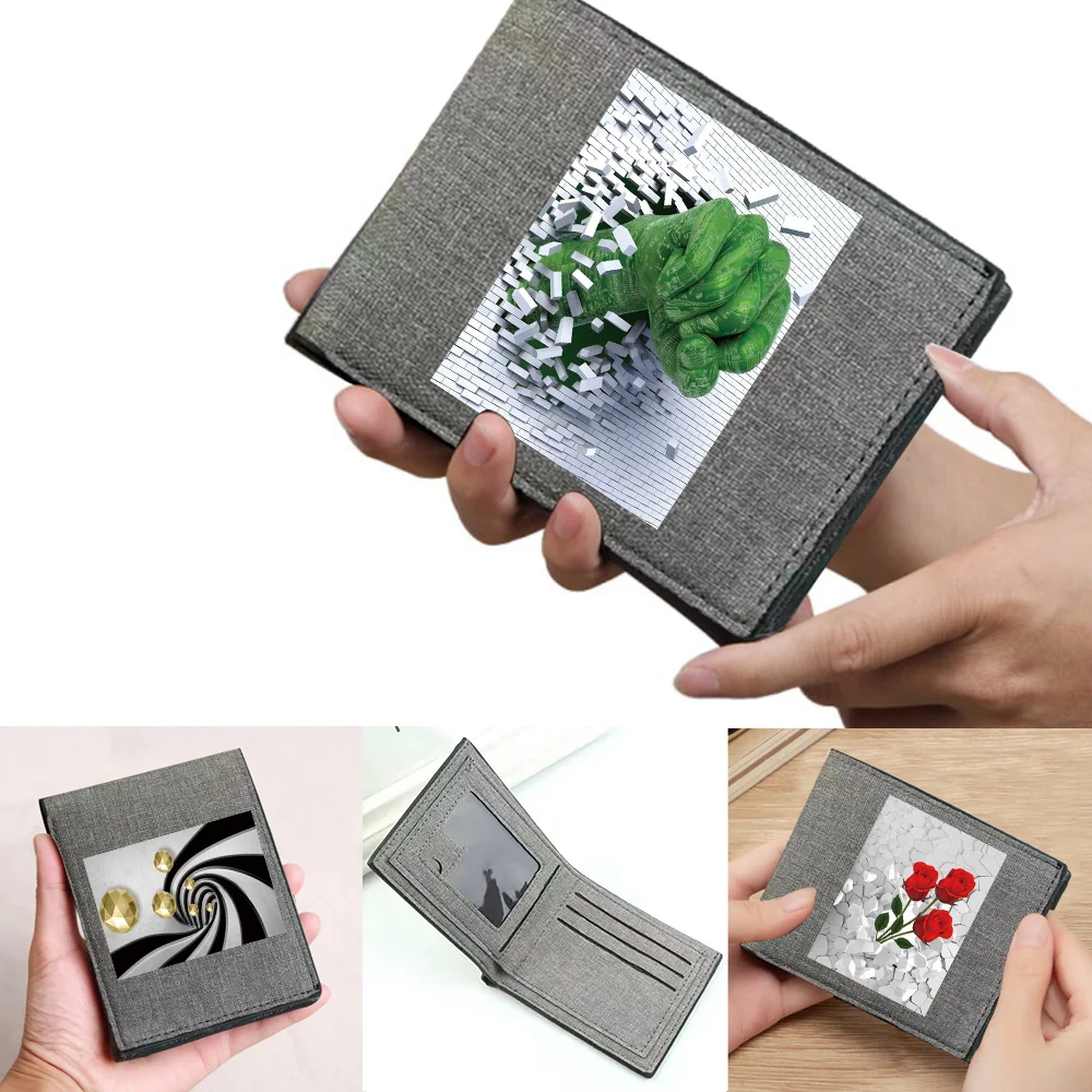 

Short Pocketbook Women High-quality Big Capacity Bank Card Storage Pack 3D Printing Series Multi-Function Personalized Purse
