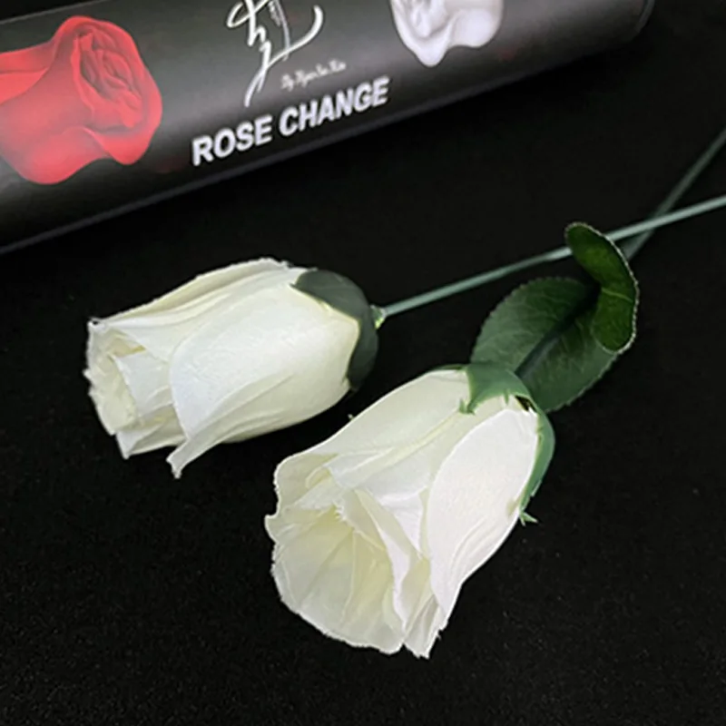 Rose Change Magic Tricks Color Changing Magician Stage Close Up Illusions Gimmicks Mentalism Props Twin Rose Flower Silk Magia