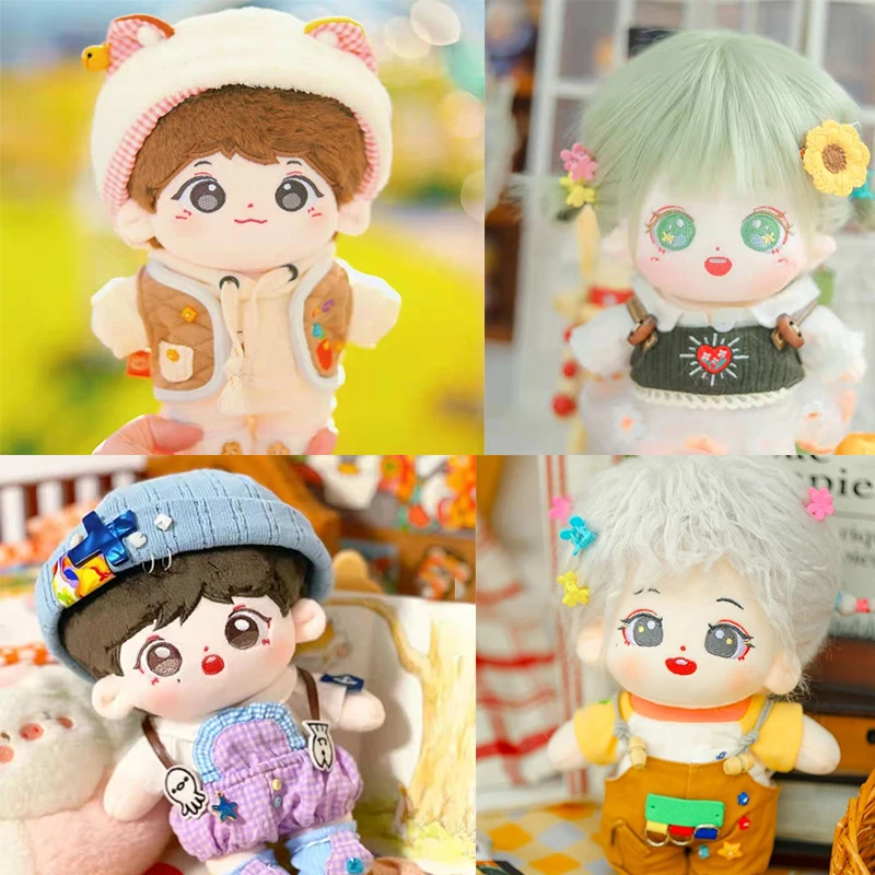 20cm Plush Baby Dolls Kawaii Soft Plush Toys Mini Handmake Dolls Stuffed Room Decor Children Gift for Super Idol EXO Wangyibo