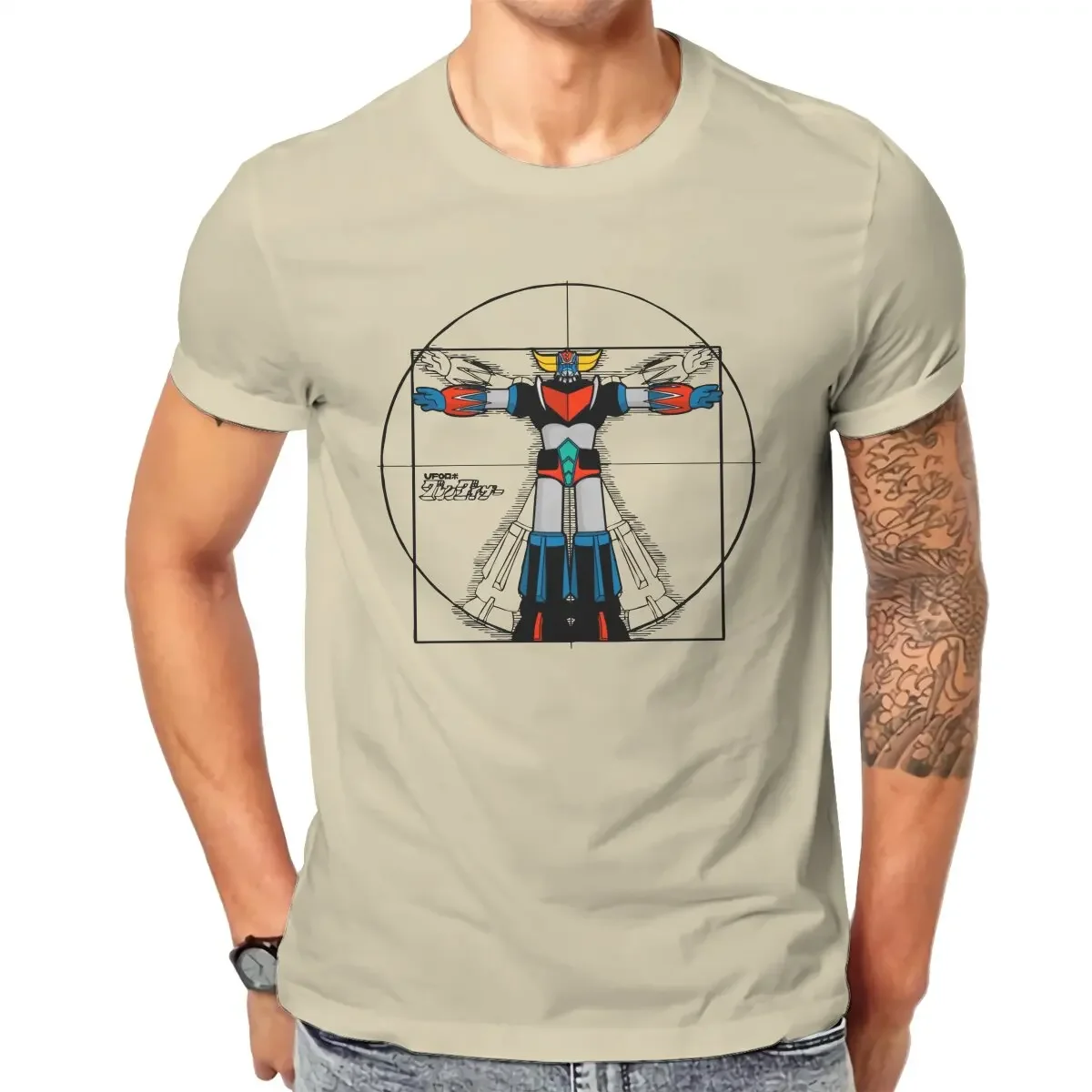 Y2k Short Sleeves T Shirt Men 192 Vitru Grendizer Goldorak UFO Robot T Shirt  100% Cotton Clothing Vintage Tee Shirt Tops