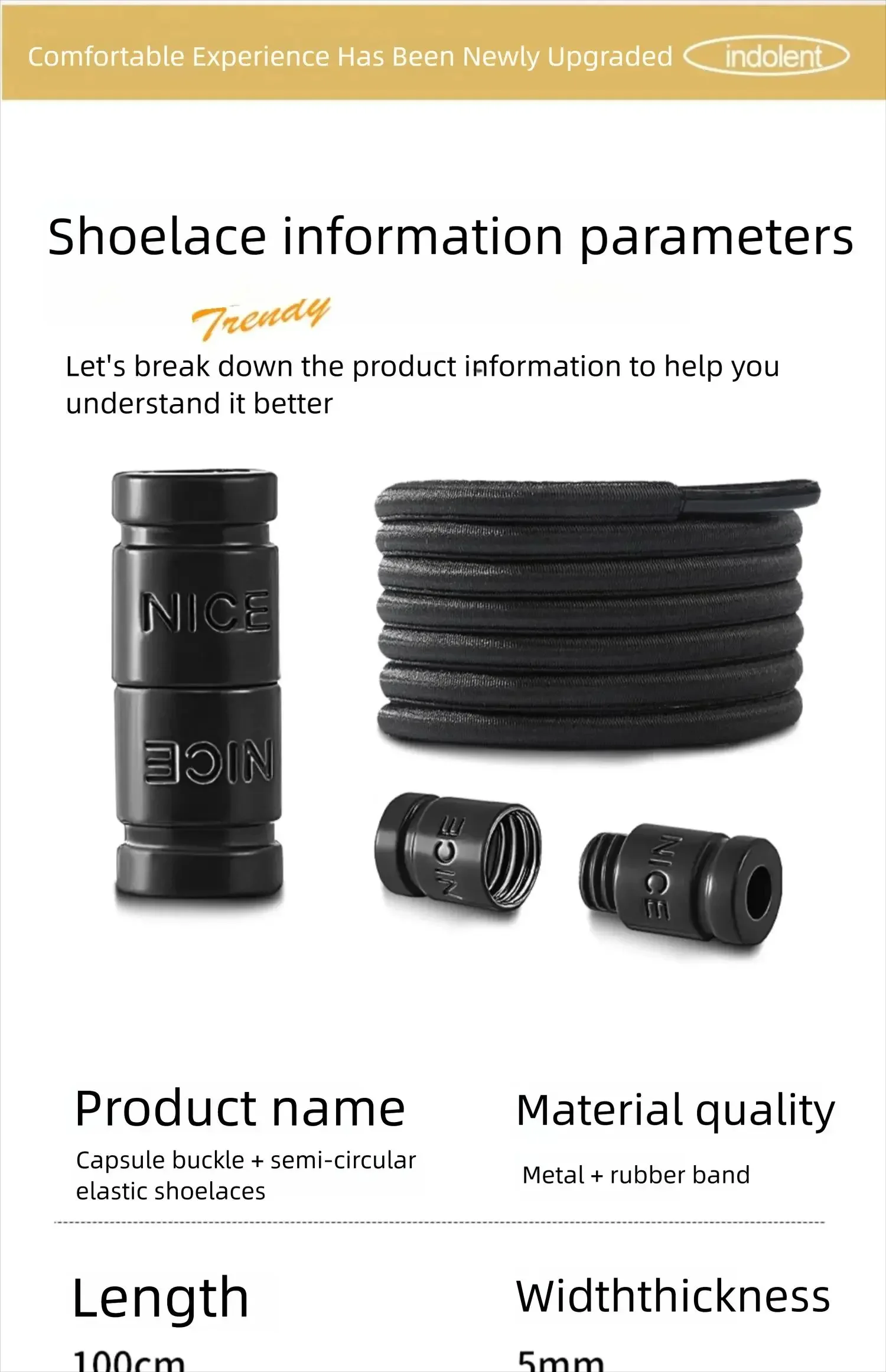 Bunte Metall-Verschluss-Sneaker-Schnürsenkel, elastische Schnürsenkel ohne Binden, Sport-Schnürsenkel aus Stretch-Gummi für einfaches Anziehen – Detail 10