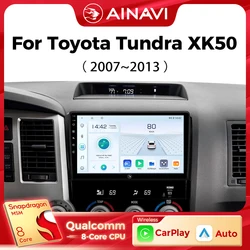 Ainavi Car Multimedia Player For Toyota Tundra XK50 2007-2013 Sequoia XK60 2008-2017 Wireless Carplay Android Auto 4G Wifi 2din