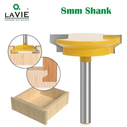 LAVIE 8mm Straight Drawer Molding Router Bit Drawer Lock Tenon Knife Plug Wood Milling Cutter Door Woodworking Tool MC02130