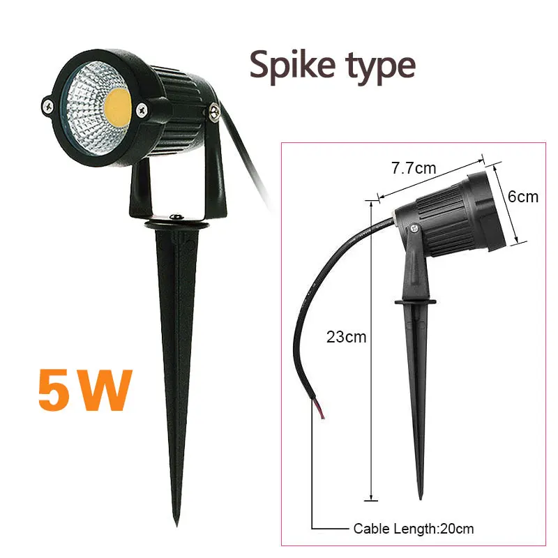 LED COB Spike Gazon Lamp 7W 10W 15W 5W Outdoor Tuinverlichting Waterdichte Verlichting Led tuin Pad Spots AC85-265V DC12-24V