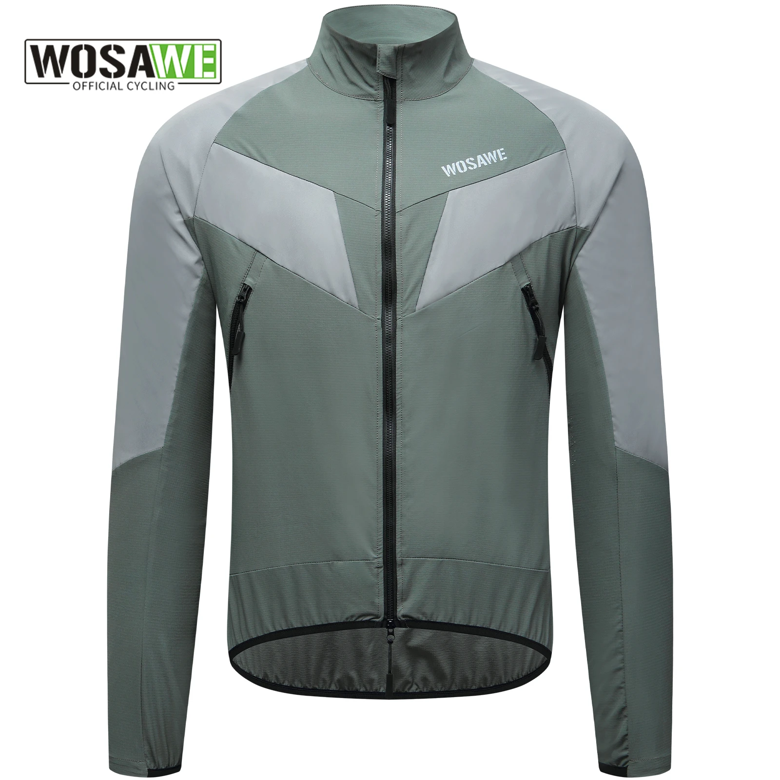

WOSAWE Men Reflective Jacket Night Glowing Running Training Jacket MTB Cycling Windbreaker Travel Outdoor Sport Coat