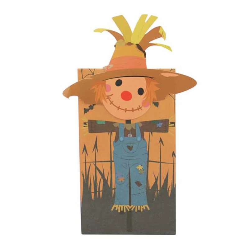 12/24Pcs Halloween Thema Papier Geschenk Tasche Für Süße Spinne Katze Bevorzugung Öl Beweis Lebensmittel Geschenk Verpackung Einkaufstaschen party Dekoration – Detail 9