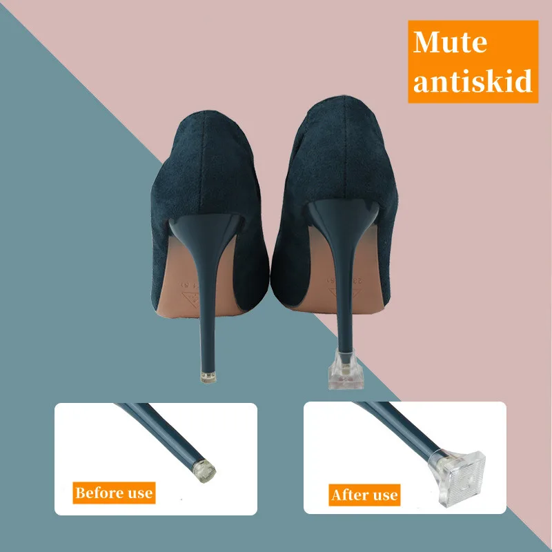 Protector Heel Shoes Latin Dance Wedding Heels Covers Mute Heel Protector Anti Slip Shoe Care Kit Shock Absorbing Accessoires