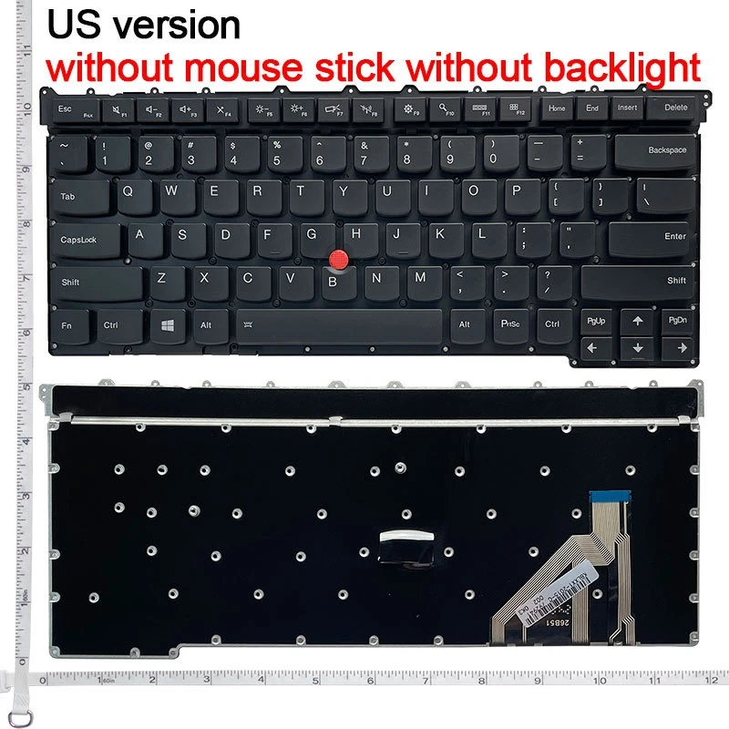Klawiatura US/RU/SP dla Lenovo ThinkPad X1 Yoga 2019 Gen 4TH 2020 5TH/X1 Carbon Gen 3 3rd 2015 64700-2EA SN8341BL — zdjęcie produktu 4