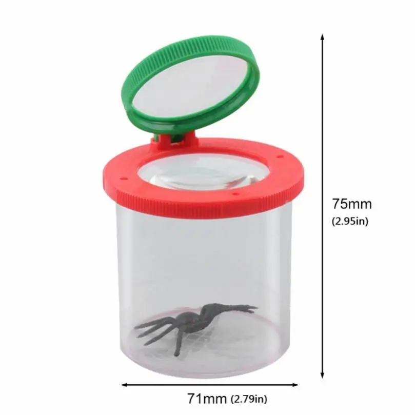 Handheld Bug Catcher Magnifying Insect Box Portable Children Education Toy Insect Feeding Experimental Observation Box Magnifier