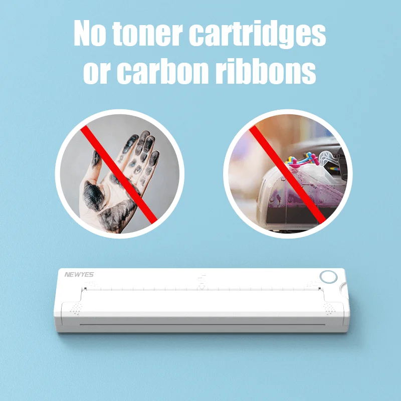 NEWYES Blue Tooth Pocket Photo Document Printer Portable Phone Digital Wireless A4 Thermal Printer