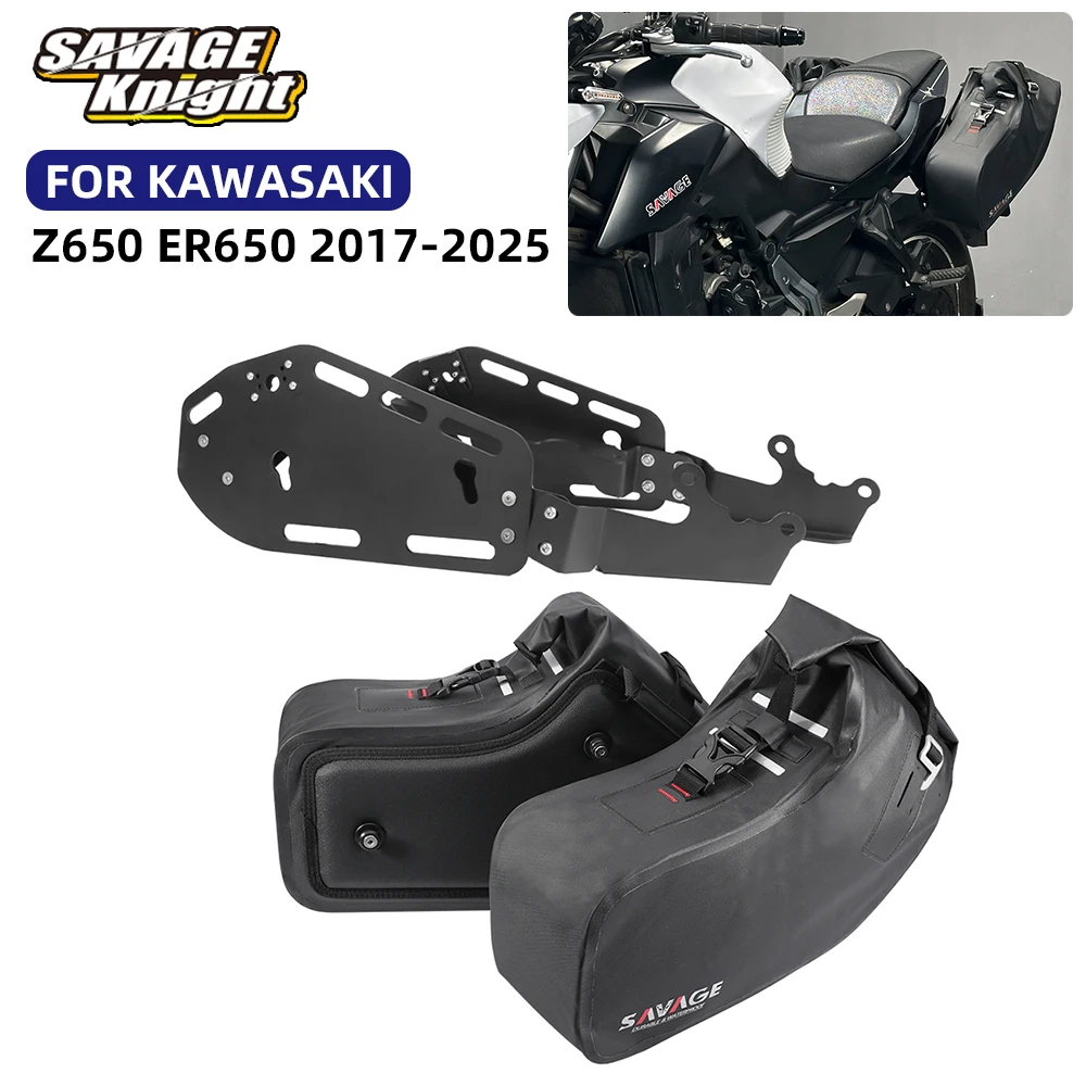 

2017-2025 For Kawasaki Z650 ER650 Side Bag Saddlebag Luggage Rack Storage Bags Support Saddlebag Mounting Bracket Holder Toolbag