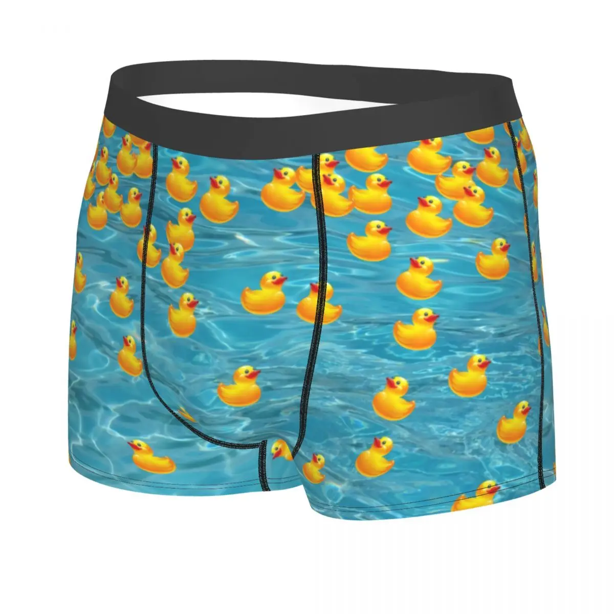 Custom Rubber Ducky Heaven Underwear Men Stretch Boxer Briefs Shorts Panties Soft Underpants For Homme