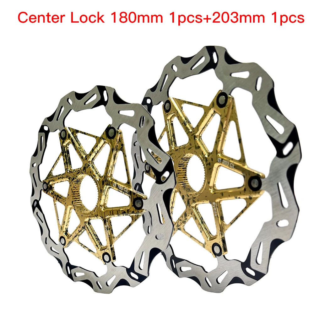 Fiets Remschijf YOD4 6-gat Center Lock 160mm 180mm 203mm / 1.95mm Fiets Remschijven Road MTB Schijfremmen