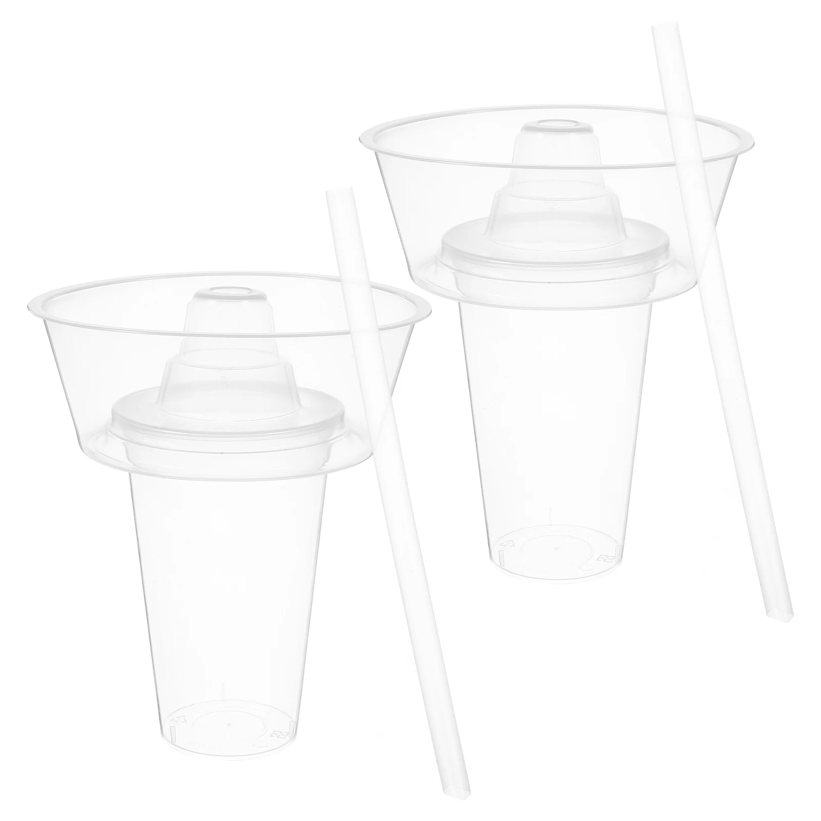 

2 set Smoke Cup Tumbler Snack Bowl All-In-One French Fries Container Portable Drink Cup For Fried Chicken Cold Beverages
