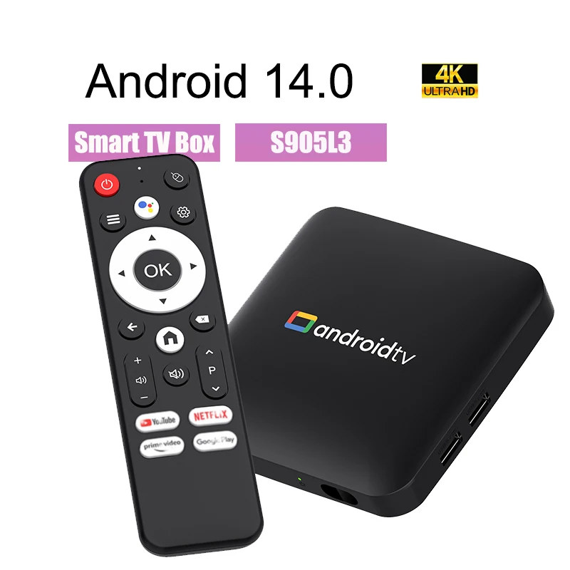 Smart TV Box H96 MAX S905L3 Android 14,0 4K BT Google Voice Remote Media Player Home Android Set Top Box 2GB 16GB 8GB