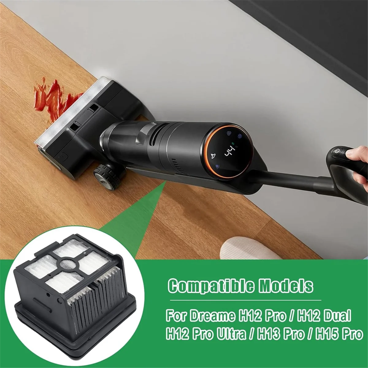 ملحقات فلتر HEPA B53CC لقطع غيار المكنسة الكهربائية Dreame H12 Pro وH13 Pro وH15 Pro وH12 Dual وH12 Pro Ultra