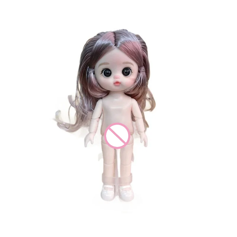 16cm 1/8 3D Simulation Eye 13 Movable Joint Dressing Cute Expression Doll DIY Toy